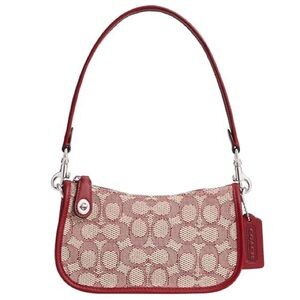✨SOLD✨Coach Signature Jacquard Swinger 20 Bag Ruby Ivory